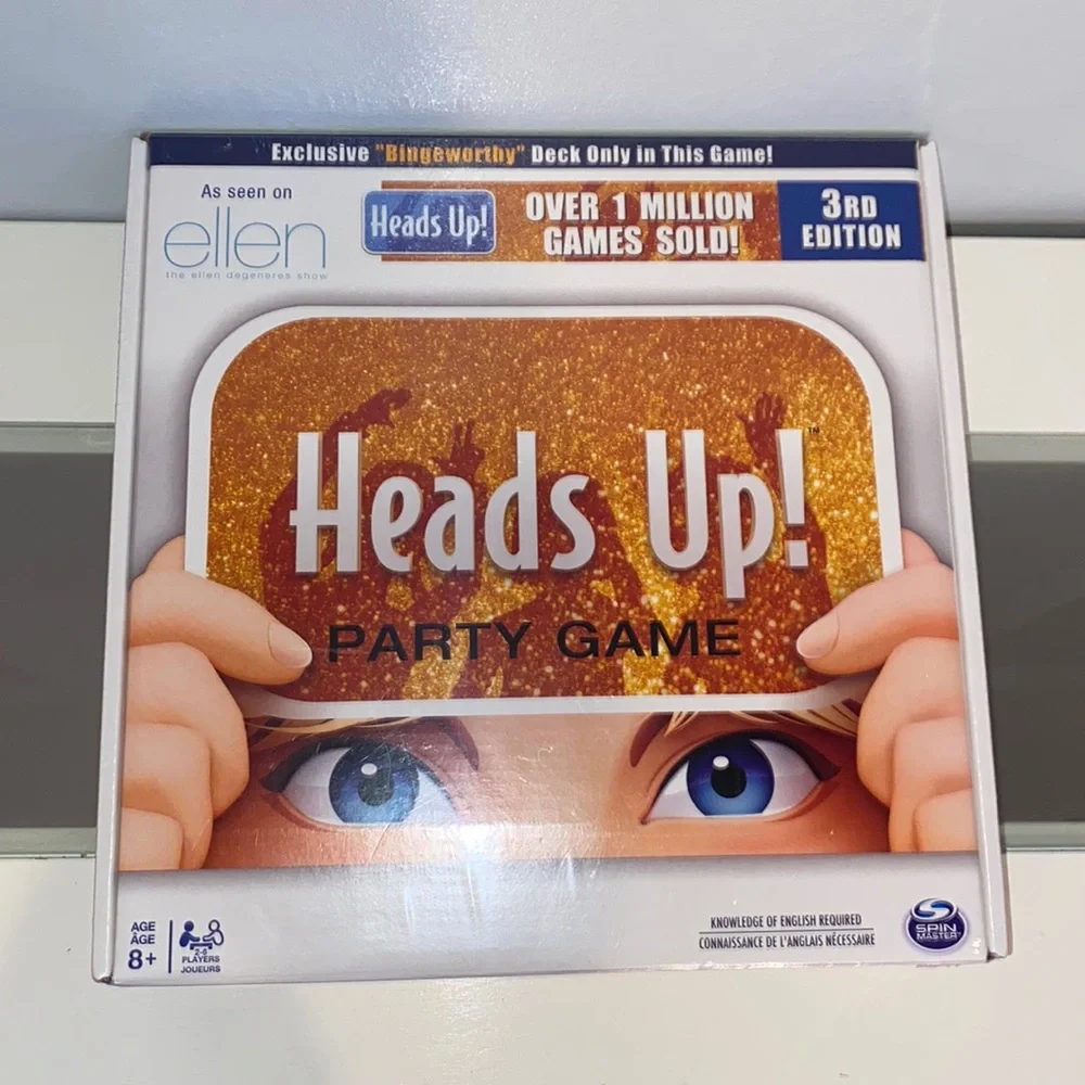 SpinMaster Heads Up Party Game 3rd Edition-As Seen On Ellen-Brand New in Plastic